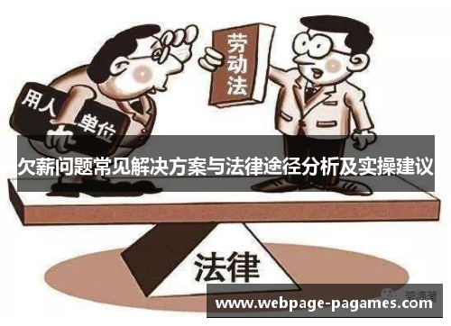欠薪问题常见解决方案与法律途径分析及实操建议
