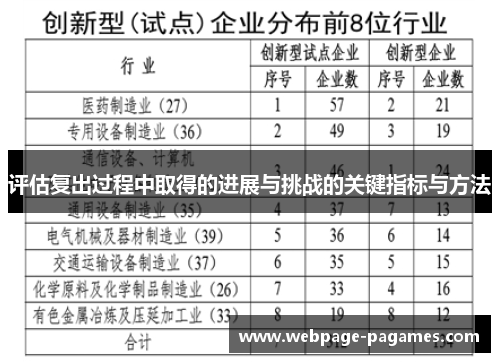 评估复出过程中取得的进展与挑战的关键指标与方法